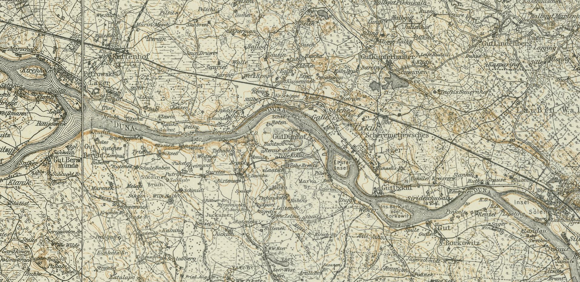 Karte uexkull 1914-1919